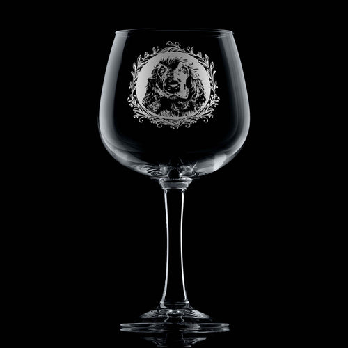 Cocker Spaniel Gin Glass