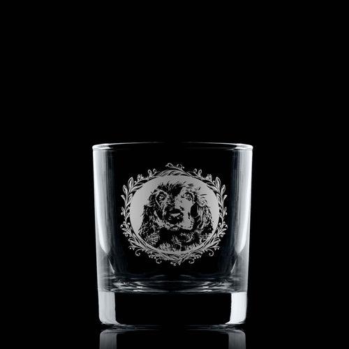 Spaniel Engraved Whisky Glass