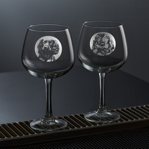 Personalised Cocker Spaniel Gin Glass