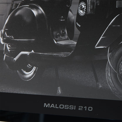 Personalised engraving detail of a customised black glass picture frame