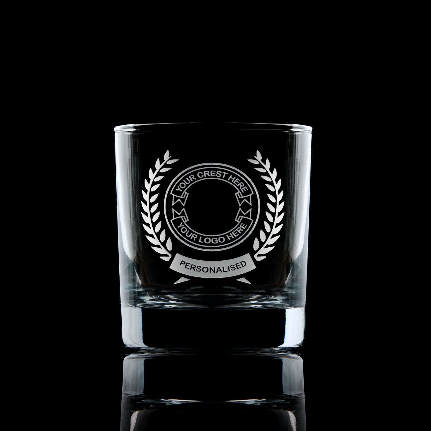 custom engraved whisky glass engraved with your logo