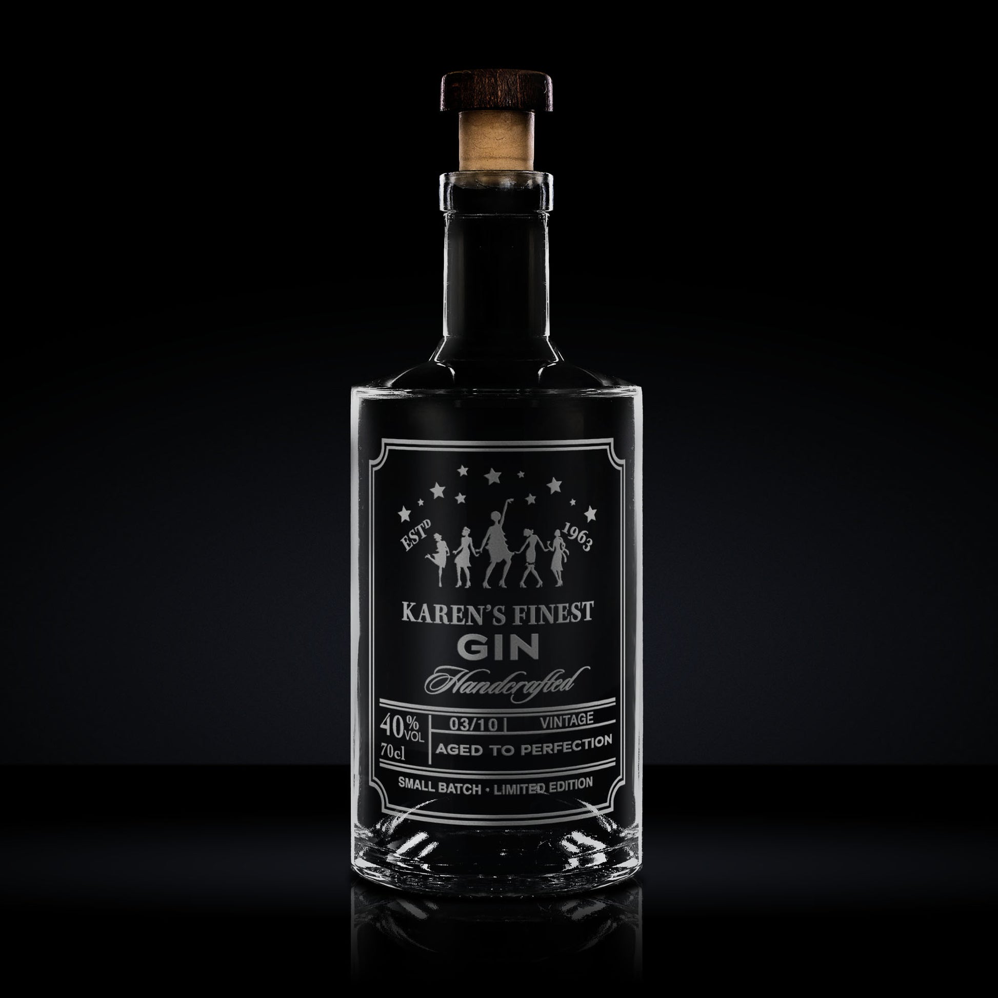 personalied Engraved Gin Bottle