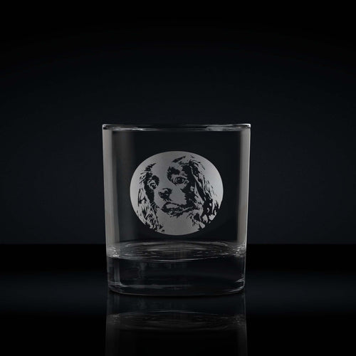 Personalised King Charles Spaniel Whisky Glass