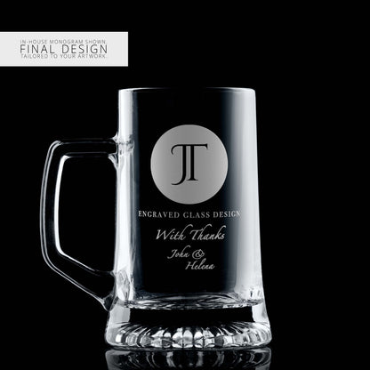 Fully customisable engraved tankard, bespoke engraving for corporate gifting