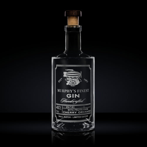 Personalised Label Engraved Gin Bottle