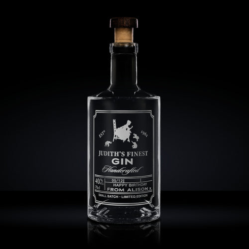 Personalised Engraved Gin Bottle