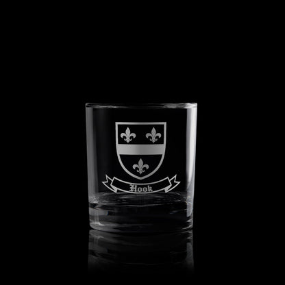 family crest and coat of arms whisky glass