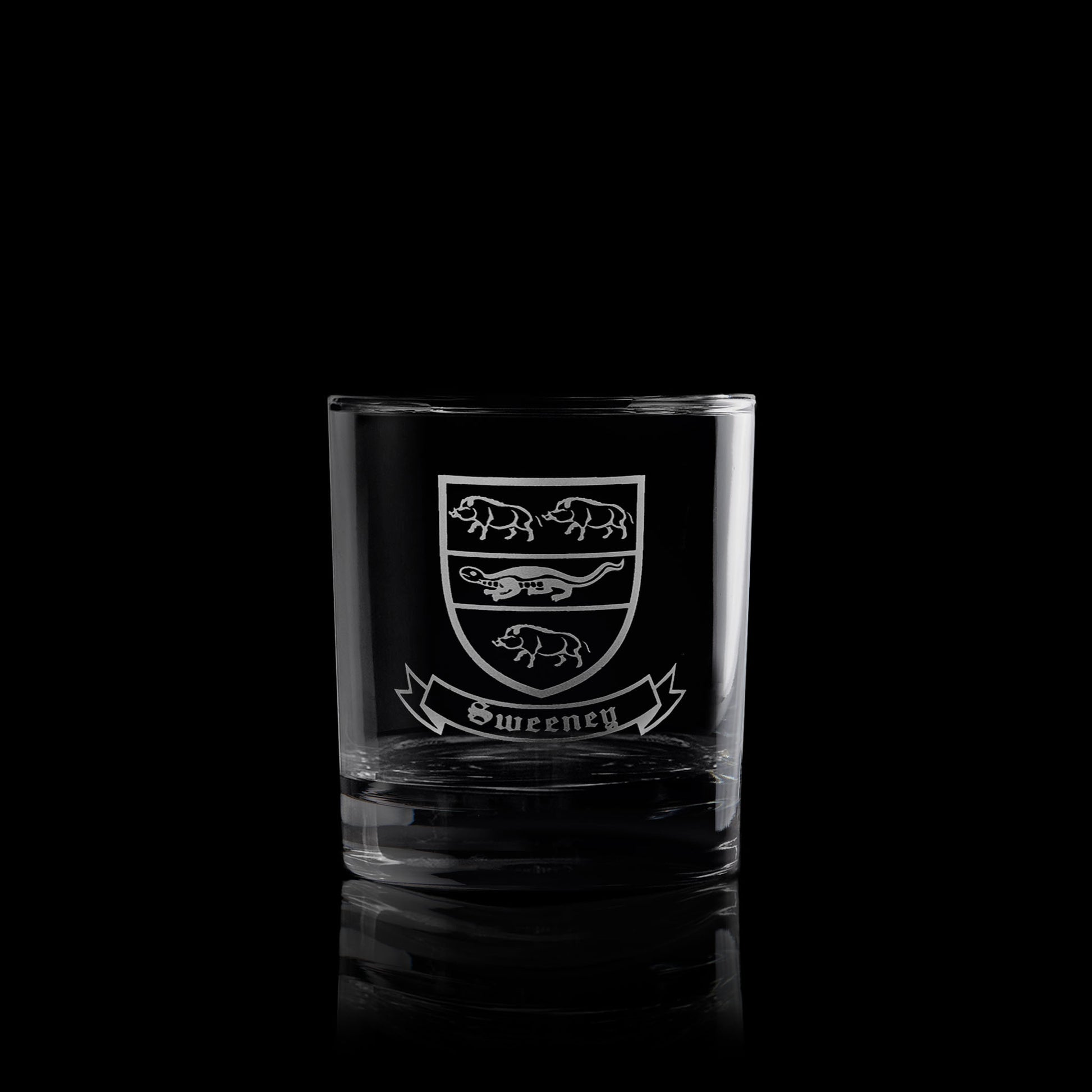 family crest and coat of arms whisky glass