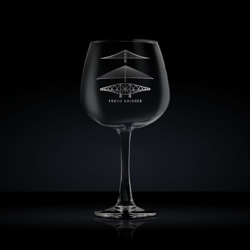 Personalised Forth Bridges Gin Glass