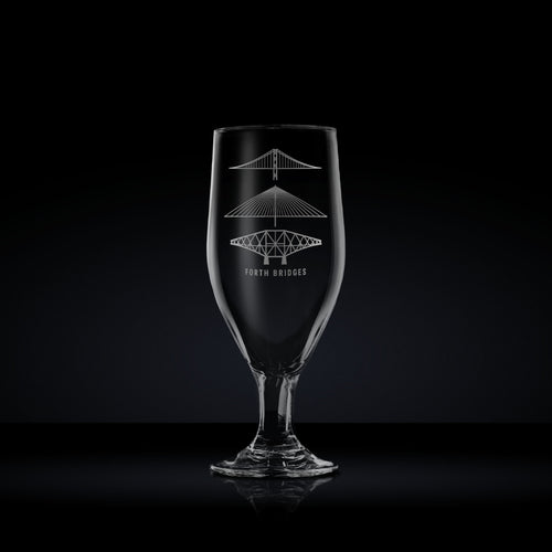 Personalised Forth Bridges Beer Glass