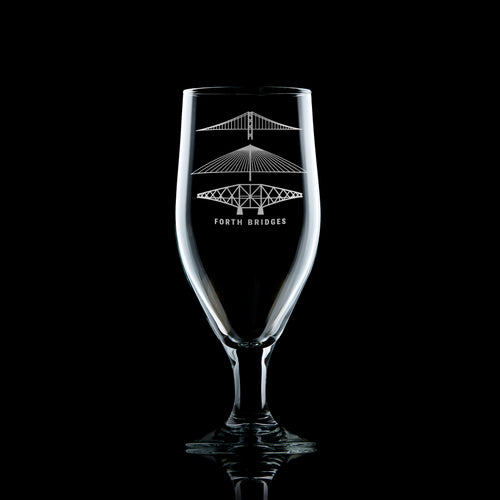 Forth Bridges Stemmed Beer Glass