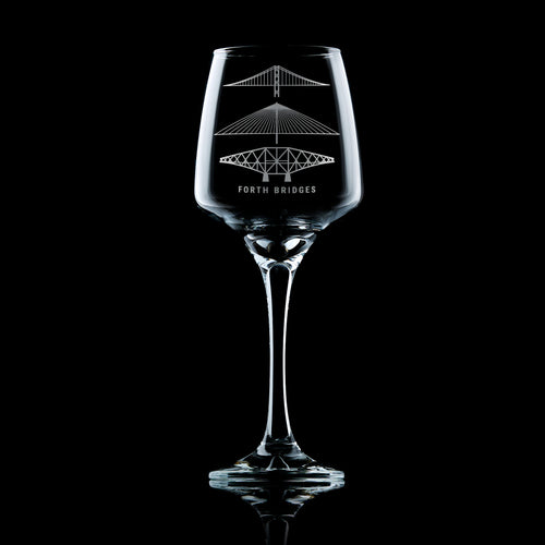 Forth Bridges Wine Glass
