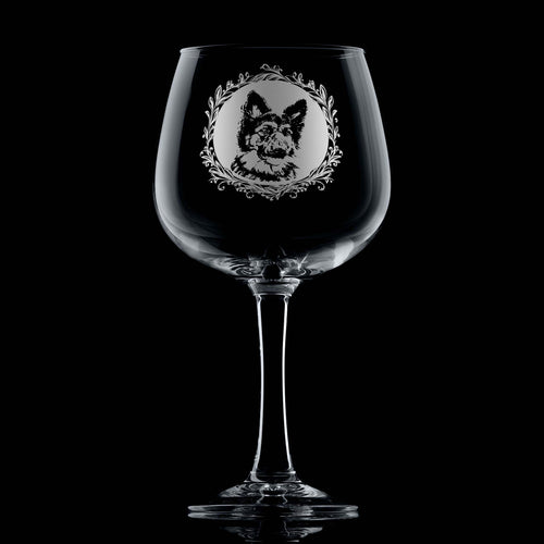 German Shepherd Gin Glass