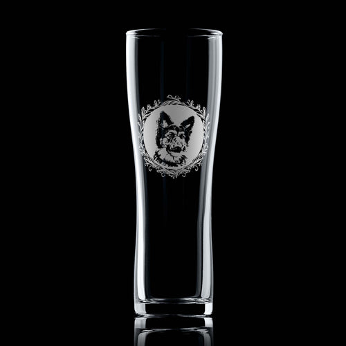 German Shepherd Engraved Pint Glass