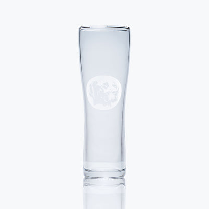 pet dog pint glass engraved with a german short haired pointer portrait