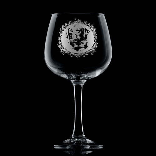 Golden Retriever Engraved Gin Glass