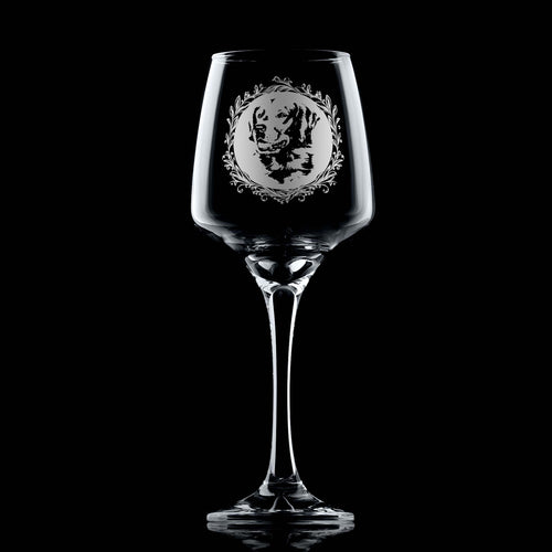 Golden Retriever Engraved Wine Glass