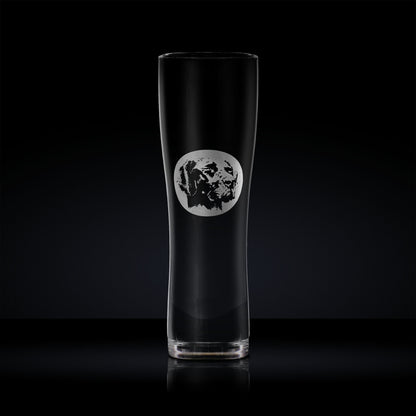 pet dog pint glass engraved with a german short haired pointer portrait