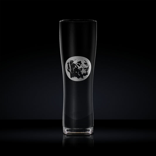 pet dog pint glass engraved with a german short haired pointer portrait