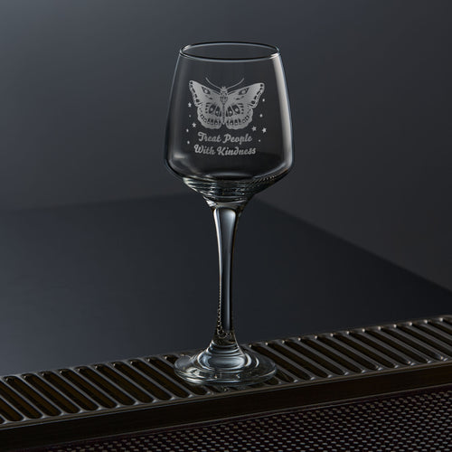 Personalised Harry's Butterfly Wine Glass