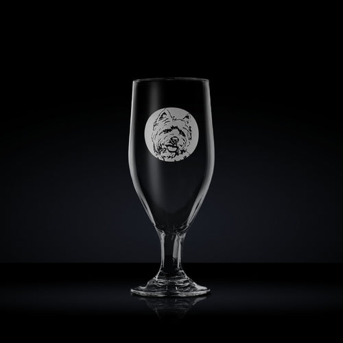 Personalised Highland Terrier Beer Glass