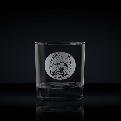 Personalised Highland Terrier Whisky Glass