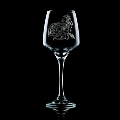 personalised horse wine glass engraved 