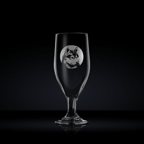 Personalised Husky Beer Glass