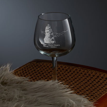 balloon gin glass engraved with isle of skye's in pinn