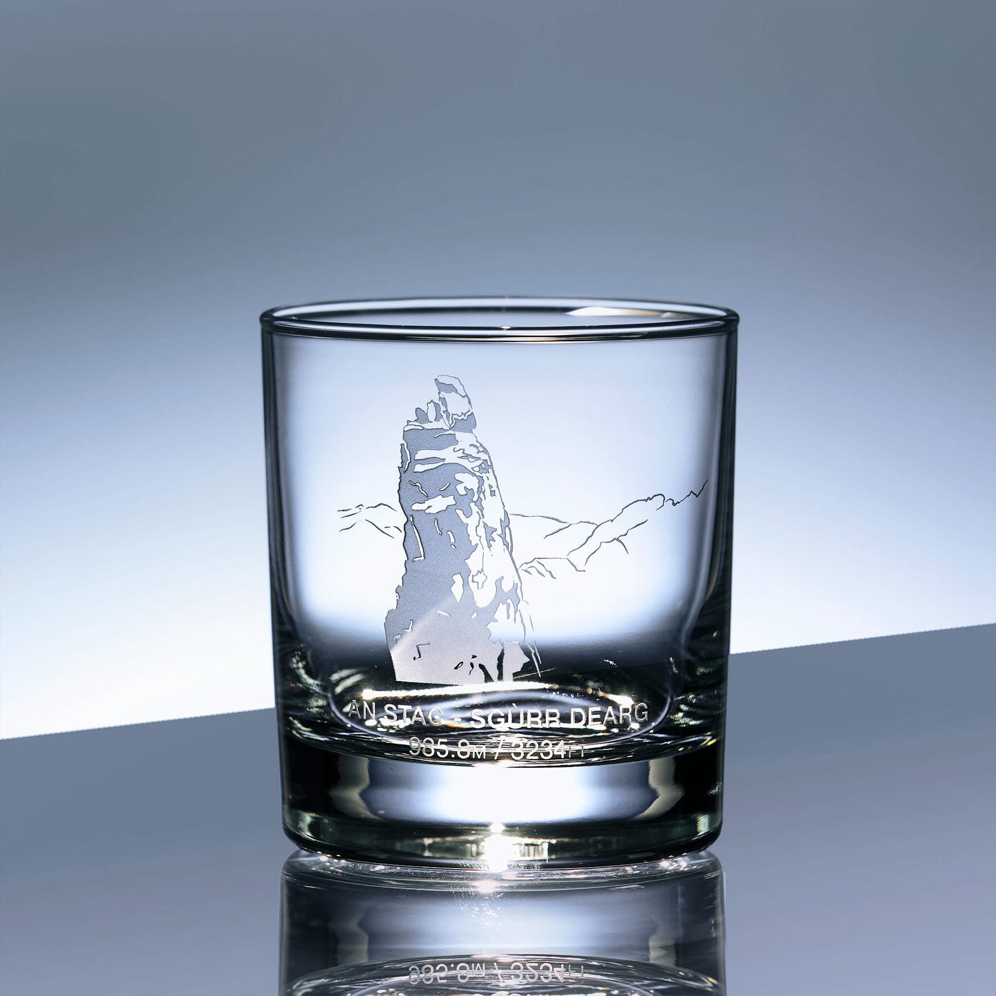 whisky rocks glass engraved with sgurr dearg cuillin mountain isle of skye