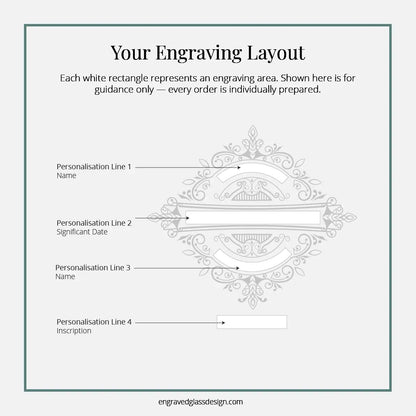 Engraved Wedding Welcome Plaque – Personalised with Names & Date