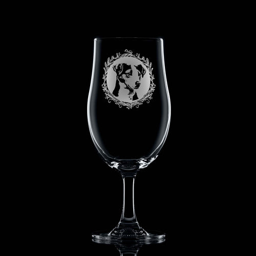 Jack Russell Terrier Stemmed Beer Glass Engraved Pint Glass
