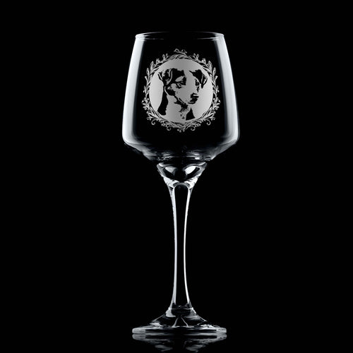Jack Russell Terrier Engraved Wine Glass