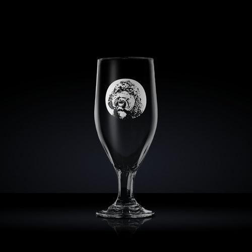 Personalised Labradoodle Beer Glass