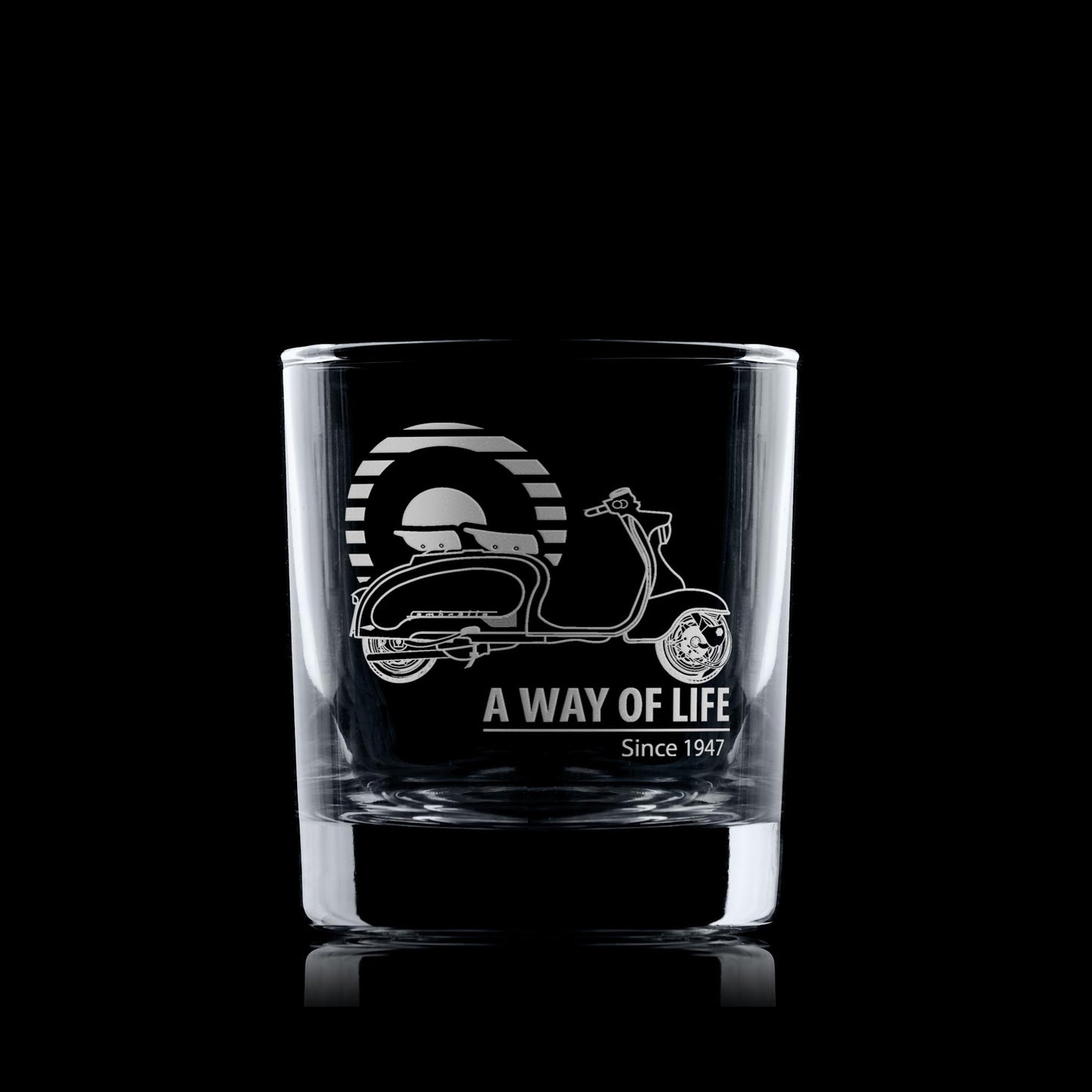 Series 1  Lambretta Li125 Scooter Engraved Whisky Glass