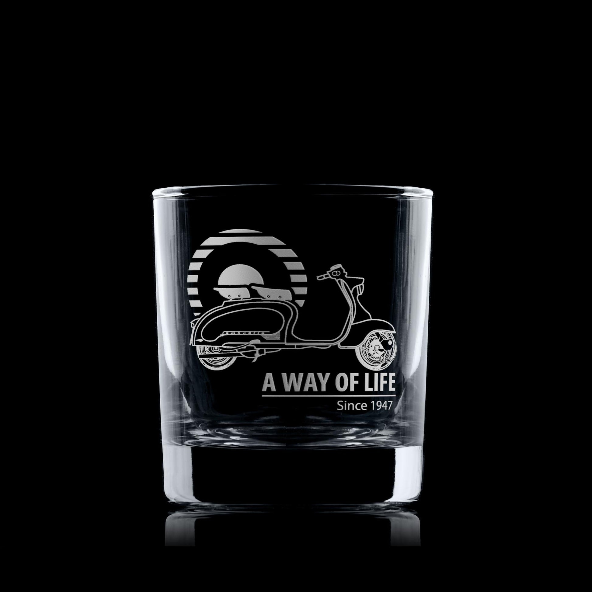 Series 1  Lambretta Li125 Scooter Engraved Whisky Glass