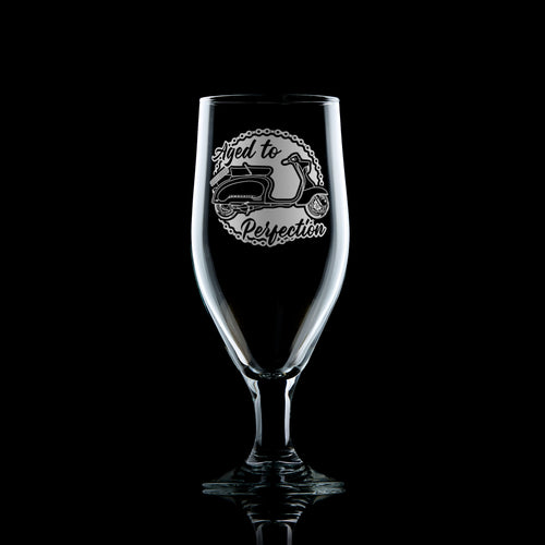 Lambretta TV175 Scooter Stemmed Beer Glass