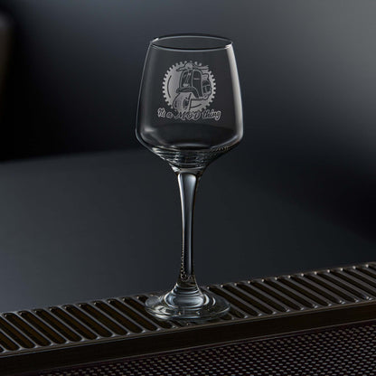 Engraved Wine Glass etched with a lambretta li special scooter