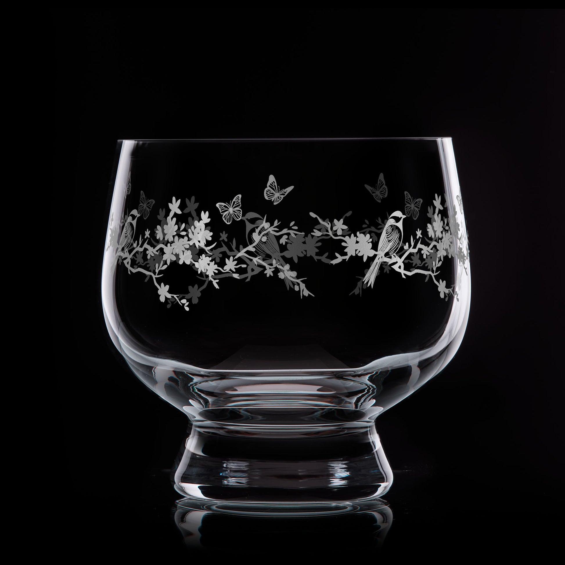 Le Jardin flower bowl with butterfly and garden birds design