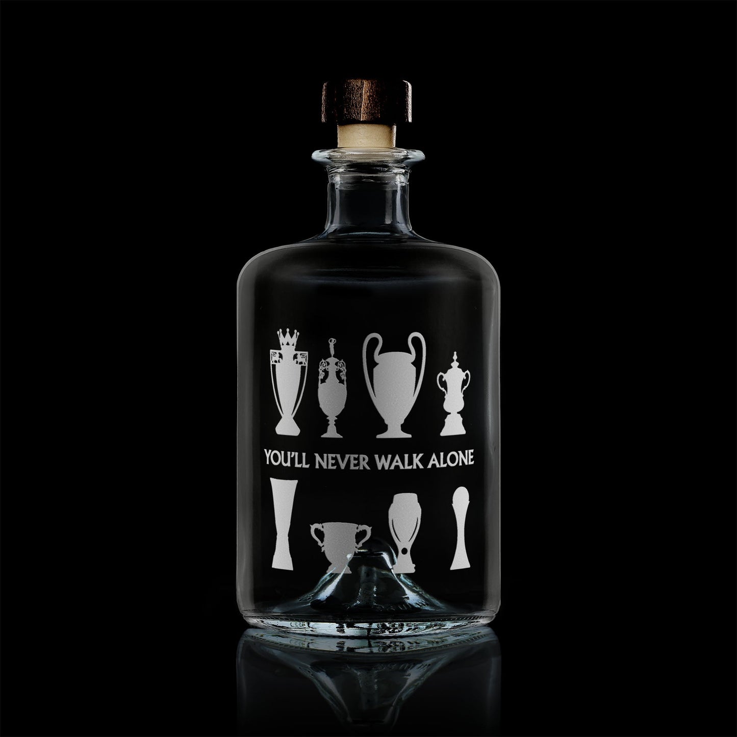 LFC whisky Decanter engraved with walk of champions 2024