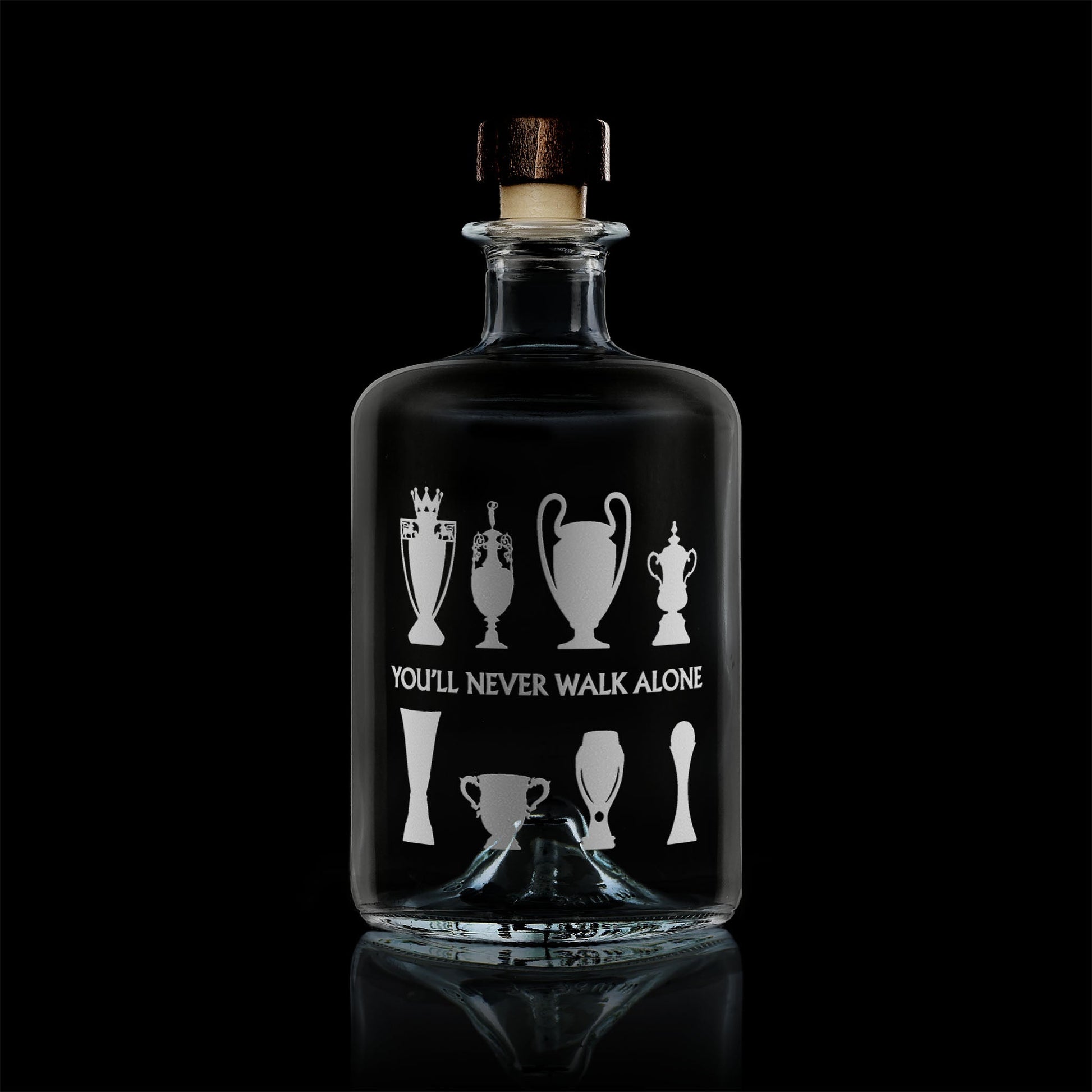 LFC whisky Decanter engraved with walk of champions 2024