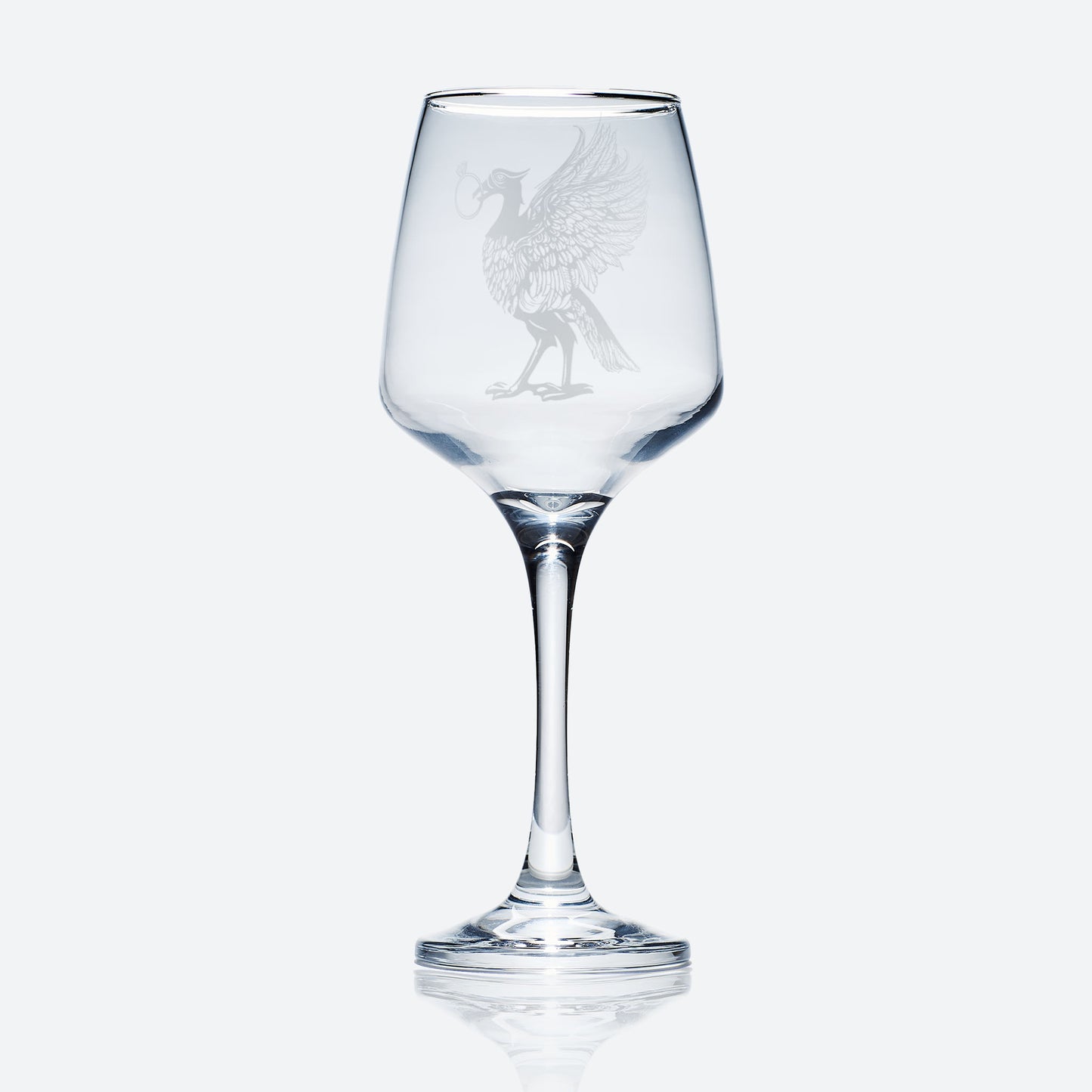 Liverbird Engagement Ring Wine Glass