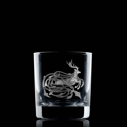 Celtic Stag Engraved Whisky Glass