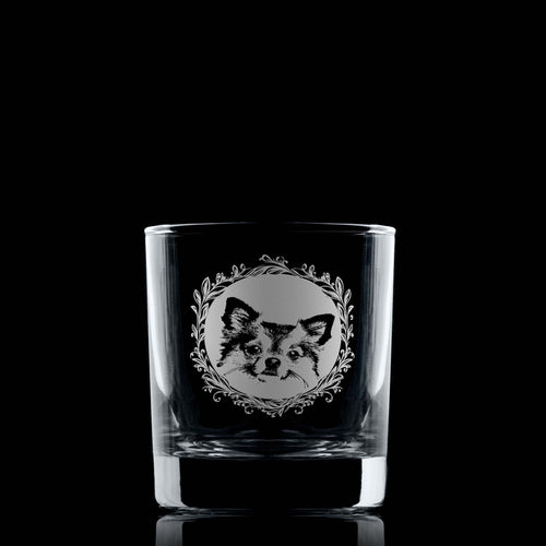 Chihuahua Engraved Whisky Glass