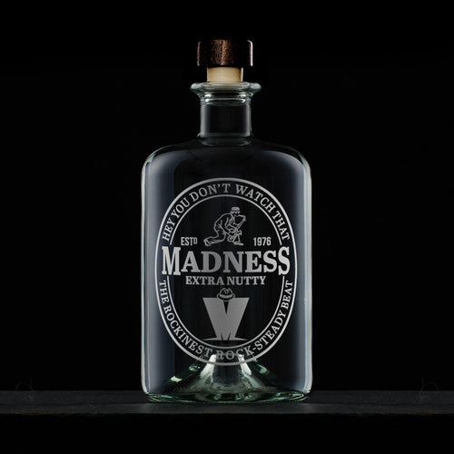 Madness Engraved Glass Decanter