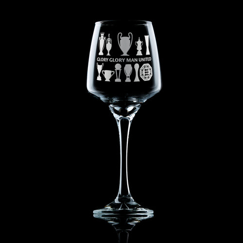 Manchester United Wine Glass - Roll Of Honour