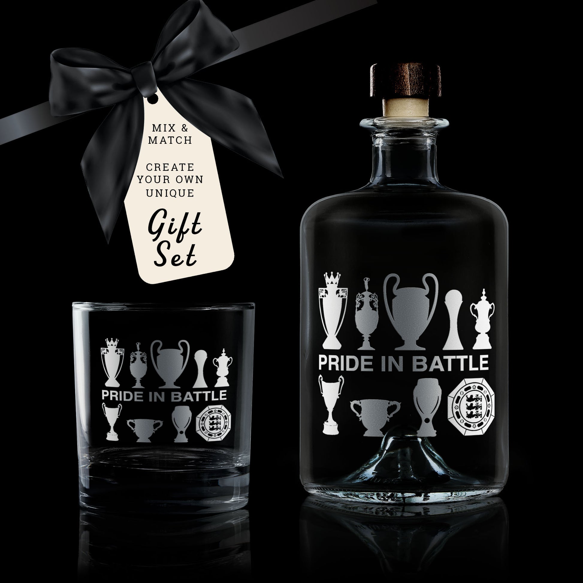 Manchster City Football Club Engraved Whisky Decanter Gift Set