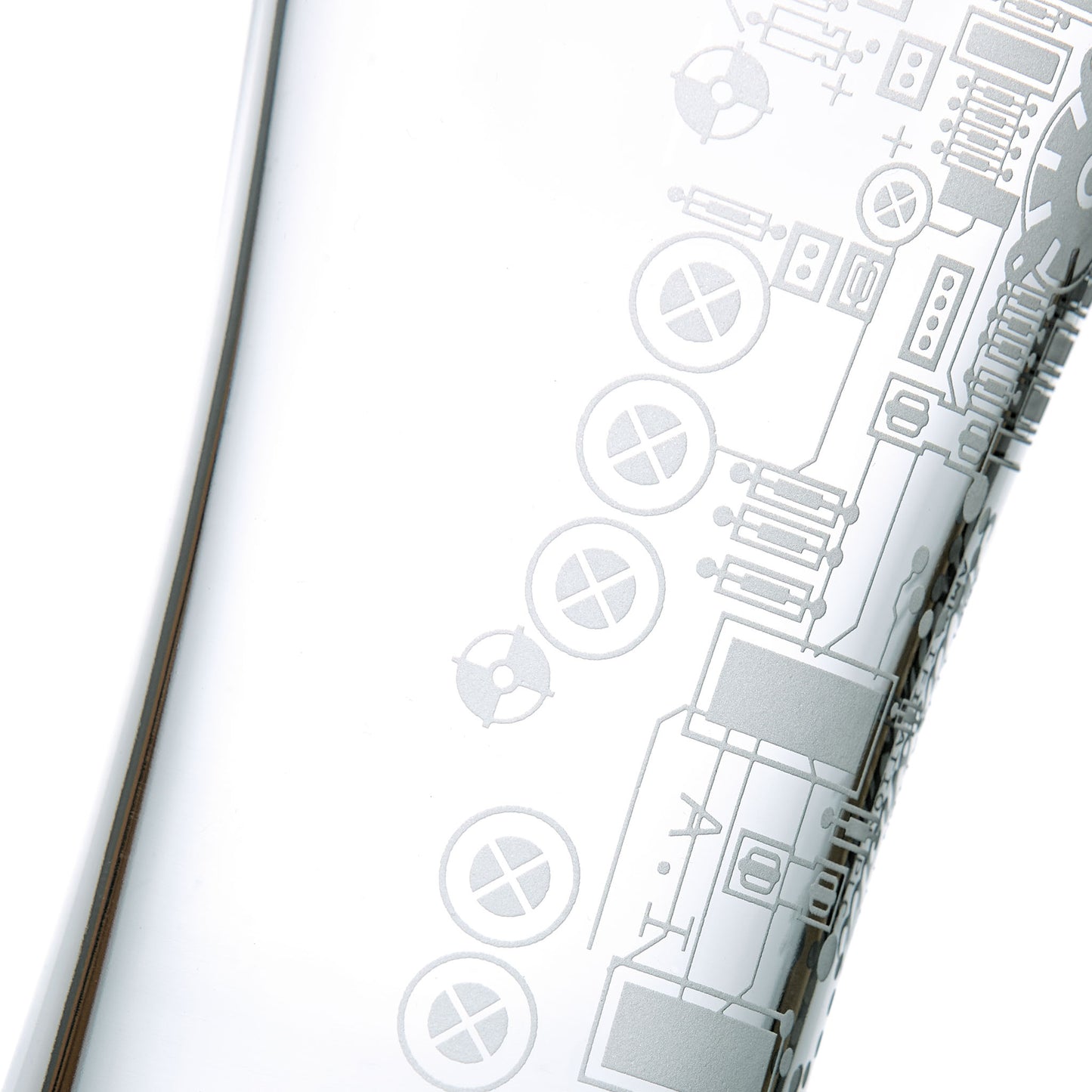 Engraving detail of a sandblast engraved pint glass