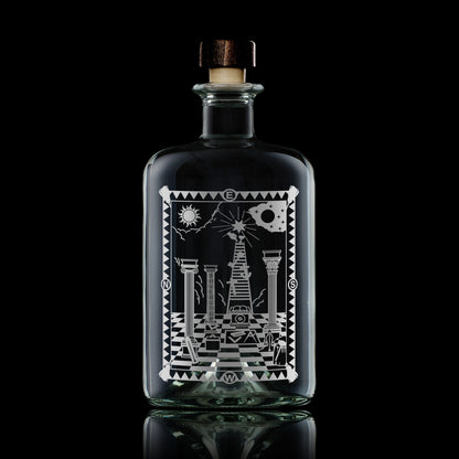 freemasons entered apprentice 1st degree tracing board engraved apothecary bottle 