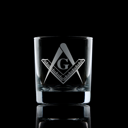 Masonic Whisky Glass - Fellowcraft Square & Compass